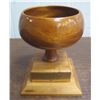 Image 1 : Trophy House Wood Bowl on Base 'Exporter of the Year'  6"x6"x7.5"H