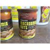 Image 3 : Qty 3 Plastic Menehune Mac Cookie Containers 6.5"H & 2 Dry Roasted Tins 4"H (Empty)