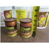 Image 8 : Qty 3 Plastic Menehune Mac Cookie Containers 6.5"H & 2 Dry Roasted Tins 4"H (Empty)