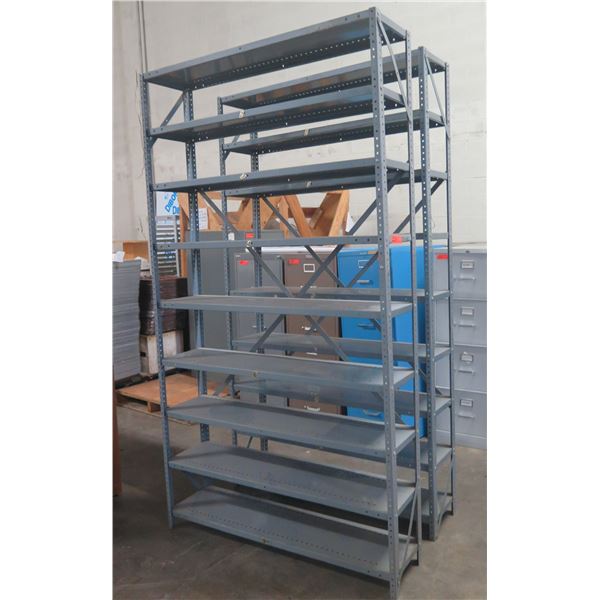 Qty 1 Metal 7-Tier Adjustable Shelf 48"x12"x87"H