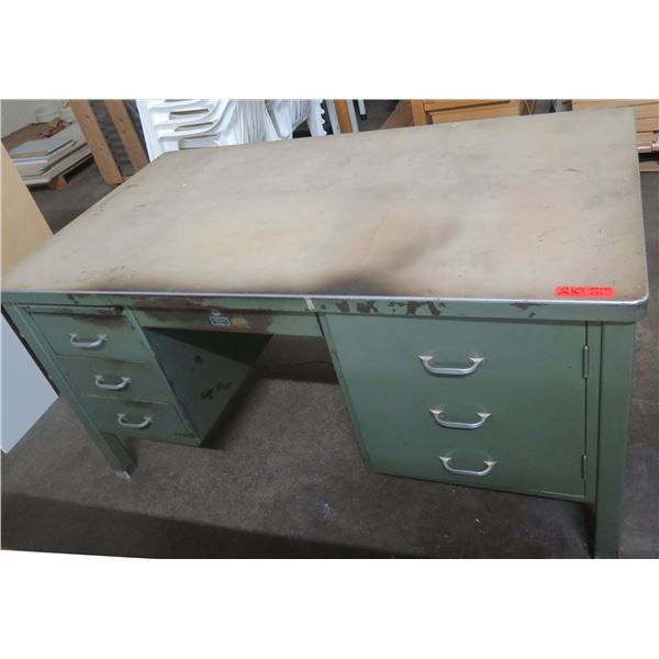 CF Allsteel Metal Desk w/ 7 Drawers 60"x34"x31"H