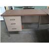 Image 3 : Metal & Wood Laminate "L" Shaped Desk 60"x70"x29"H