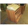 Image 2 : Rolling Wooden 4 Tier Shelf w/ Electric Typewriter
