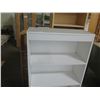 Image 2 : Qty 2 Wooden Shelves: 4 Tier 39"H & 6 Tier 55"H w/ White 3 Tier Shelf 44"H