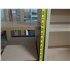 Image 9 : Qty 2 Wooden Shelves: 4 Tier 39"H & 6 Tier 55"H w/ White 3 Tier Shelf 44"H
