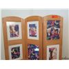 Image 2 : Wooden Tri Fold Photo & Document Display w/ 15 Sections 34"x68"H
