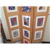 Image 3 : Wooden Tri Fold Photo & Document Display w/ 15 Sections 34"x68"H