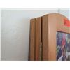 Image 9 : Wooden Tri Fold Photo & Document Display w/ 15 Sections 34"x68"H