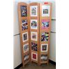 Image 1 : Wooden Tri Fold Photo & Document Display w/ 15 Sections