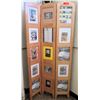 Image 1 : Wooden Tri Fold Photo & Document Display w/ 15 Sections