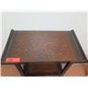 Image 2 : Wooden Asian Side Table w/ Curved Ends 23"x12"x29"H