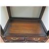 Image 3 : Wooden Asian Side Table w/ Curved Ends 23"x12"x29"H