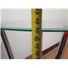 Image 8 : Clear Glass Tri-Side Top Table w/ Metal Legs & Undershelf 24"x24"x25"H
