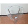 Image 2 : Clear Glass Tri-Side Top Table w/ Metal Legs & Undershelf 24"x24"x25"H
