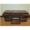 Image 2 : Wooden Sideboard Table w/ 4 Doors, 6 Drawers & Metal Hardware 40"x14"x18"H