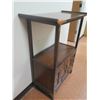 Image 8 : Wooden Asian Side Table w/ Curved Ends 31"x15"x39"H