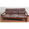 Image 1 : Wood Framed Cushioned 3 Section Sofa 72"x29"x30"H