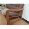 Image 8 : Wood Framed Cushioned 3 Section Sofa 72"x29"x30"H
