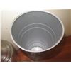 Image 2 : Qty 2 Glass Canisters w/ Lids 8" & 10"H w/ Tall Metal Bucket 14"H