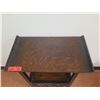 Image 2 : Wooden Asian Side Table w/ Curved Ends 23"x12"x29"H