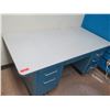 Image 2 : Steelcase Blue Metal 7-Drawer Desk 70"x36"x29"H