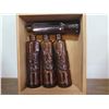 Image 3 : Wooden Hawaiian Distillers Spirit of Hawaii Boxes 9"x10"x3" w/ 4 Brown Bottles