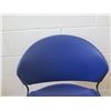Image 2 : Qty 5 EckAdams Blue Upholstered Chairs 18"x19"x32"H