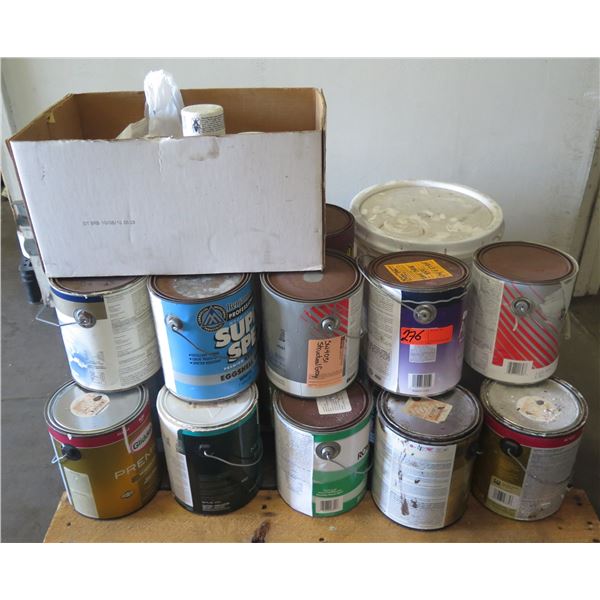 Multiple Gallons Misc Paint (some full), Gasket Remover, Term-Out, etc