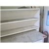 Image 3 : White Cabinet w/ 4 Lower Doors & 3 Tier Hutch Shelf 84"x26"x69"H