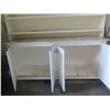 Image 4 : White Cabinet w/ 4 Lower Doors & 3 Tier Hutch Shelf 84"x26"x69"H