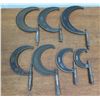 Image 1 : Qty 7 Starrett & Lufkin Rule Micrometers - Misc Sizes