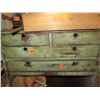 Image 8 : Green 5 Drawer Cabinet w/ Undershelf & Contents: Measuring Tools, Tape, Belts, etc