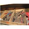 Image 10 : Metal 7-Tier Shelf & Contents: Clippers, Hand Tools, Rods, Measuring Tools, Bits, etc