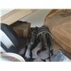 Image 24 : Metal 6-Tier Shelf & Contents: Lights, Hand Tools, Grinding Wheels, Oil Can, Bits, etc