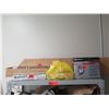 Image 2 : Metal 6-Tier Shelf & Contents: Lights, Hand Tools, Grinding Wheels, Oil Can, Bits, etc