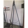 Image 8 : Qty 2 Metal Displays: Tripod Folding 65"H & 2 Tier Pedestal 53"H