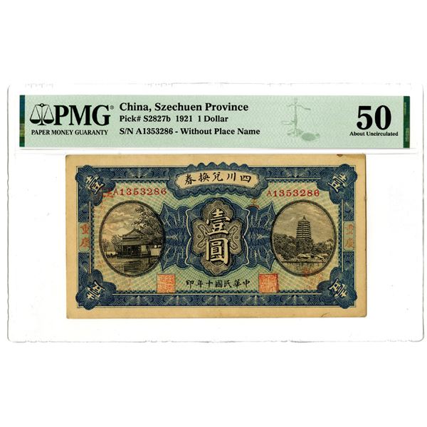 Szechuen Province, 1921 Issued Banknote
