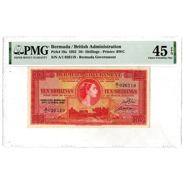 Bermuda Government, 1952 Issued Banknote