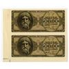 Image 1 : Bank of Greece, 1944 Uncut Specimen/Proof Banknote Pair