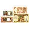 Image 1 : Banque de L'Indochine and Institut d'Emission d'Oure-Mer Quartet of Issued Notes