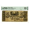 Image 1 : Republic of Texas, 1841, $5 Obsolete Banknote