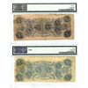 Image 2 : C.S.A., 1862 $10, T-52 Issued Banknote Pair.