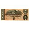 Image 1 : C.S.A., 1864, $5, T-69, Cr.565,  Unissued 7 over Inverted 7 Series Banknote.