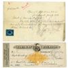 Image 1 : Northern RR of N.H. and Little Miami High Denomination Check Pair of I/C Checks, ca. 1879-1883
