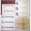 Image 1 : Quartet of Proof/Specimen Uncut Checks from Texas Banks, ca. 1900s