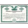 Image 1 : Federal Reserve Bank of Boston, 1940-60's Specimen Stock Certificate.