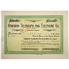 Image 1 : Hawaiian Telegraph and Telephone Co. Ltd. 1909 Stock Certificate