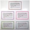 Image 2 : Turkey, 1990 Specimen Government Circulating Bearer Bond Quintet