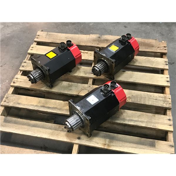 (3) FANUC A06B-0315-B072 AC SERVO MOTOR