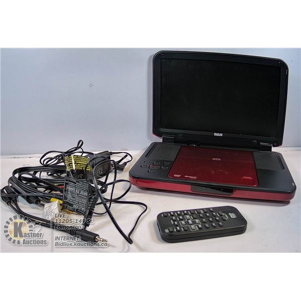 RCA RED PORTABLE DVD PLAYER W/ REMOTE